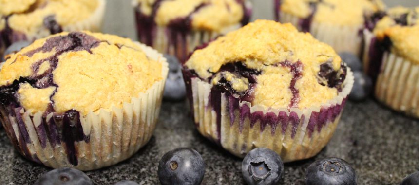Kiki’s gezonde muffins met blauwe bessen en havermout