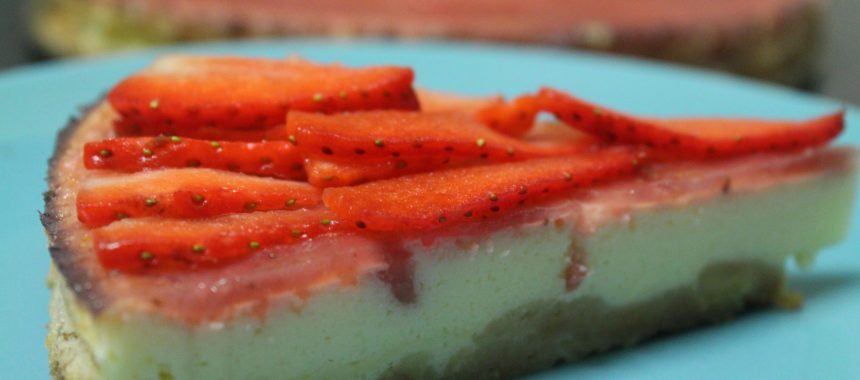 NY-Cheesecake met aardbeien